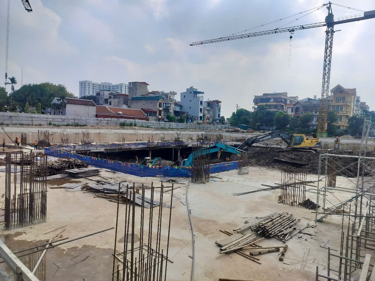 Cập nhật tiến độ xây dựng tòa nhà CT1-NOXH và Hạ tầng tuần 19 năm 2025