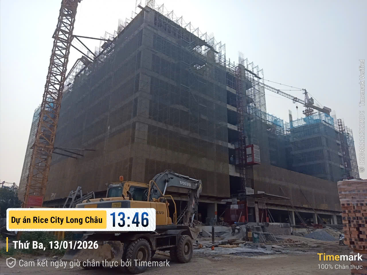 Cập nhật tiến độ xây dựng tòa nhà CT1-NOXH và Hạ tầng ngày 13/01/2026