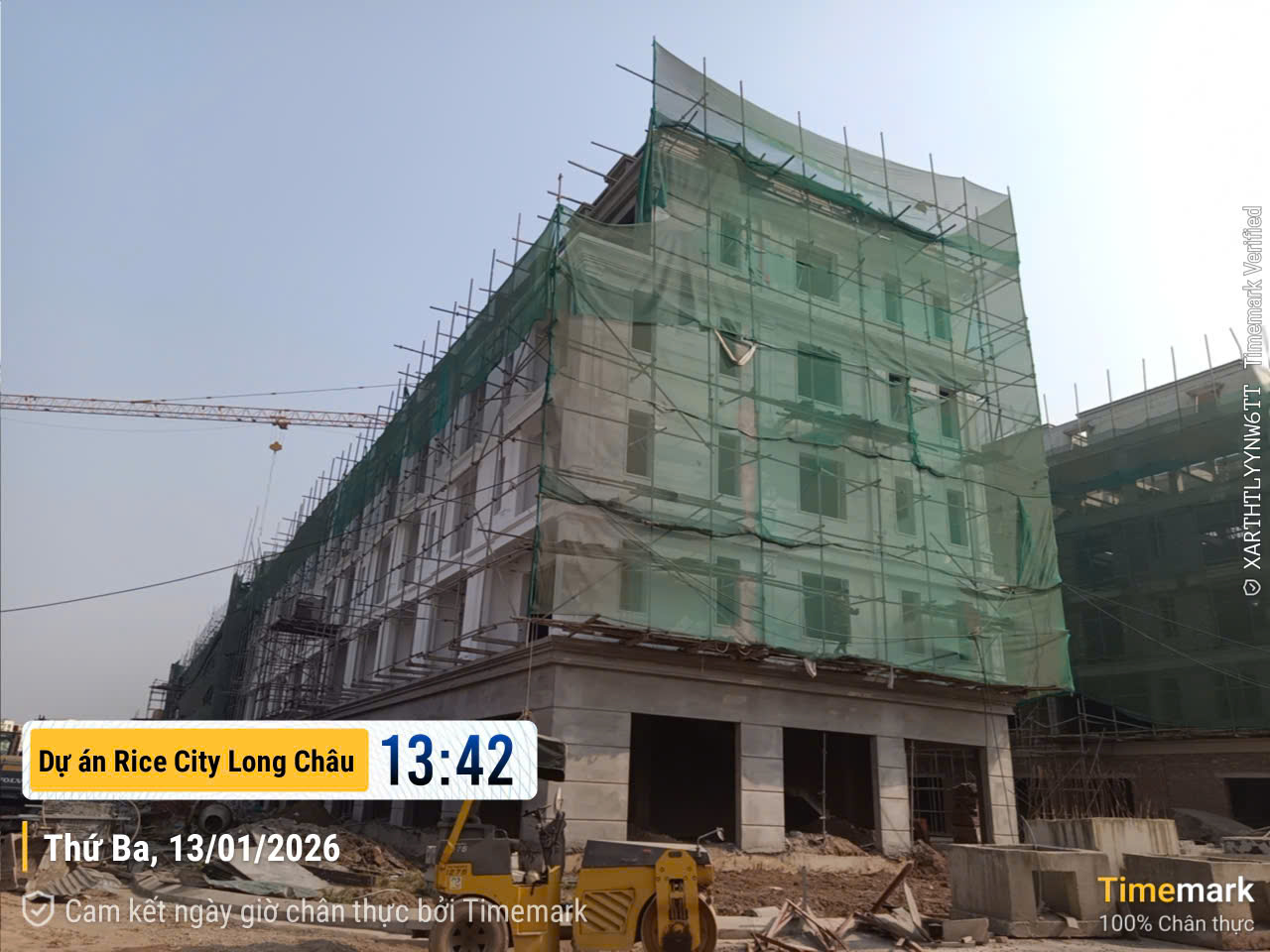 Cập nhật tiến độ xây dựng Khu nhà Phố Liền kề- Rice City Long Châu ngày 13/01/2026