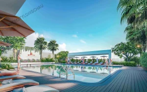 Bể bơi tầng mái